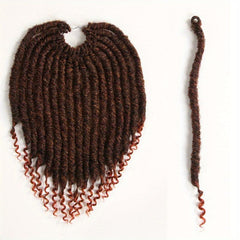 Ombre Dreadlock Braids Hair Pieces Curly Ends Crochet Hair Extensions Dreads