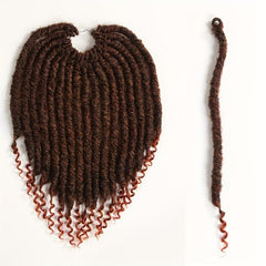 Ombre Dreadlock Braids Hair Pieces Curly Ends Crochet Hair Extensions Dreads