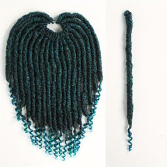 Ombre Dreadlock Braids Hair Pieces Curly Ends Crochet Hair Extensions Dreads
