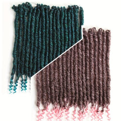 Ombre Dreadlock Braids Hair Pieces Curly Ends Crochet Hair Extensions Dreads