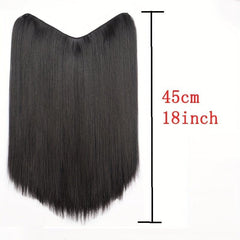 Invisible Breathable U Part Hair Extension Wig Long