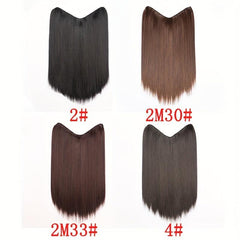 Invisible Breathable U Part Hair Extension Wig Long