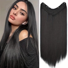 Invisible Breathable U Part Hair Extension Wig Long