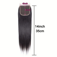 Brazilian Virgin Hair Straight Lace Closure 4x4 20cm