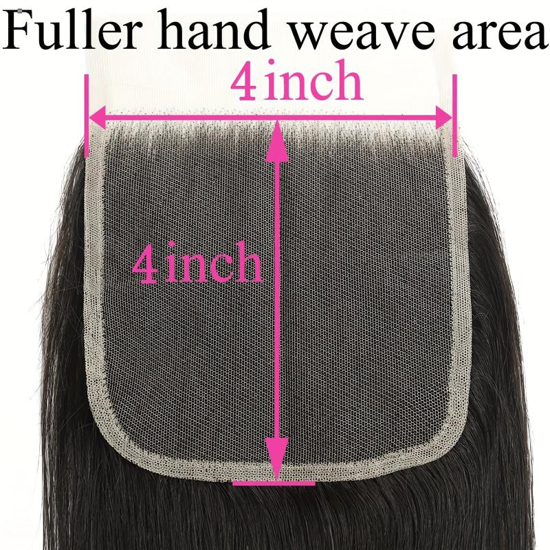 Brazilian Virgin Hair Straight Lace Closure 4x4 20cm