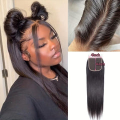 Brazilian Virgin Hair Straight Lace Closure 4x4 20cm
