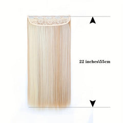5clips Long Straight Hair Pieces Synthetic Clip In Hair Extensions