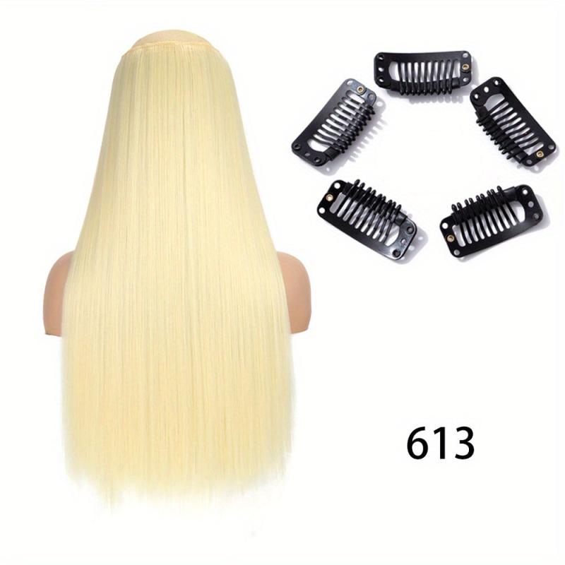 5clips Long Straight Hair Pieces Synthetic Clip In Hair Extensions