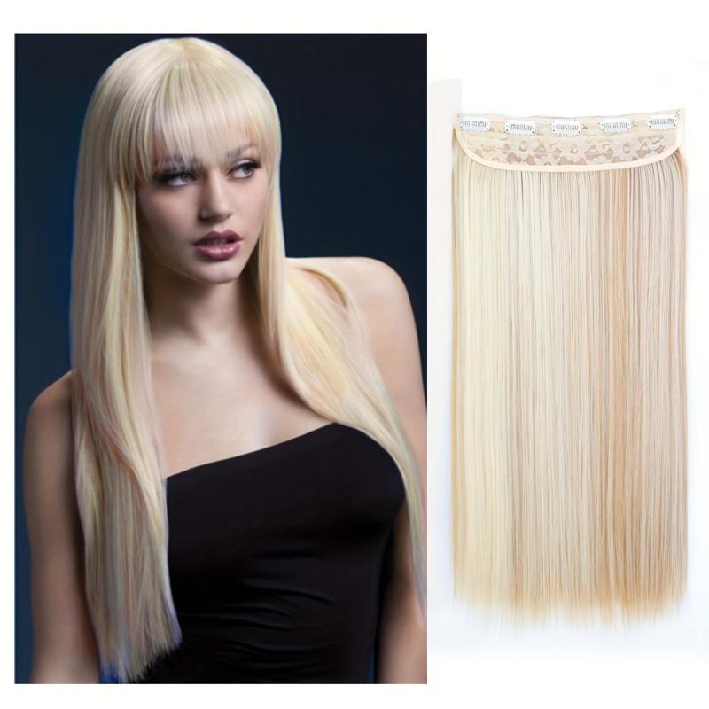 5clips Long Straight Hair Pieces Synthetic Clip In Hair Extensions