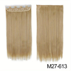 5clips Long Straight Hair Pieces Synthetic Clip In Hair Extensions