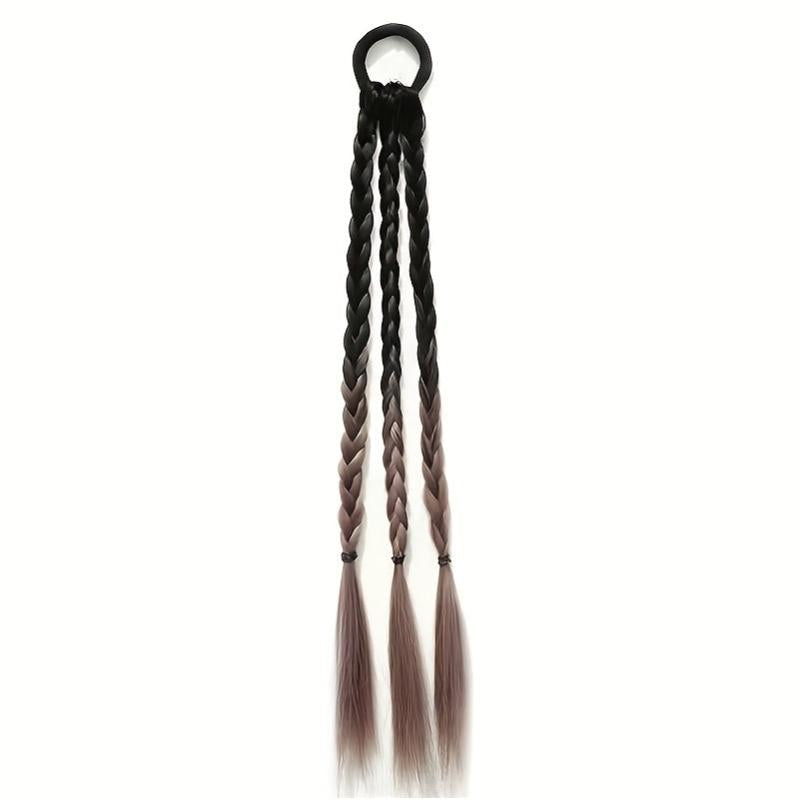 Brown Ombre Ponytail Extensions Synthetic Hair