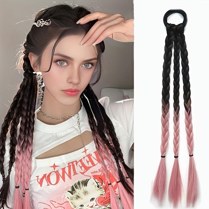Brown Ombre Ponytail Extensions Synthetic Hair