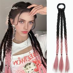 Brown Ombre Ponytail Extensions Synthetic Hair