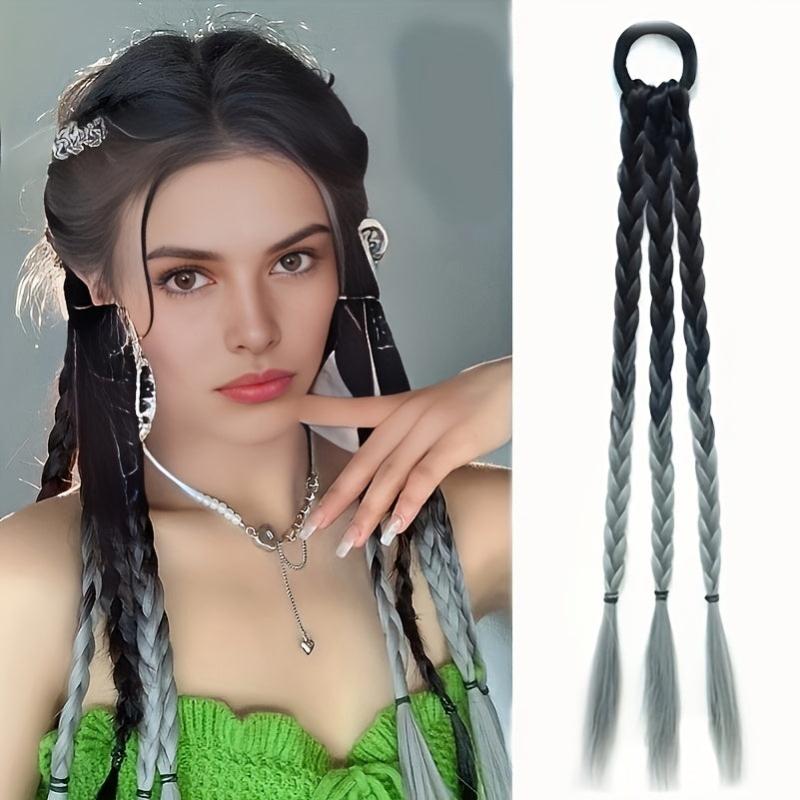 Brown Ombre Ponytail Extensions Synthetic Hair