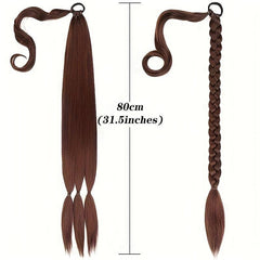 Long Straight Ponytail Hair Extension with Hair Tie