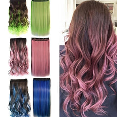 Long Thick One Piece Ombre Clip In Hair Extensions