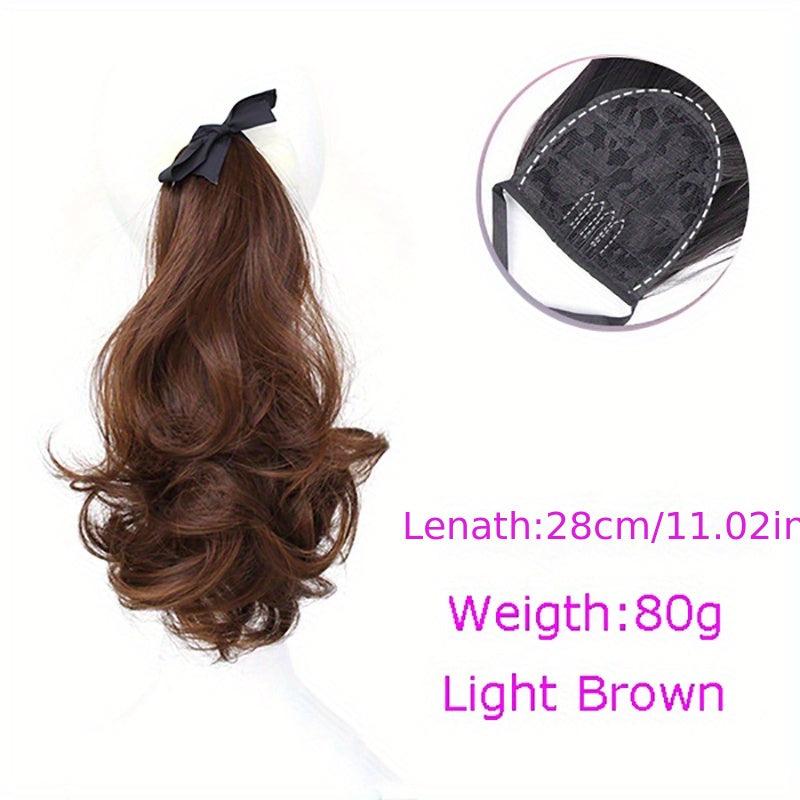 Long Curly Ponytail Clip In Hair Extension Natural Look