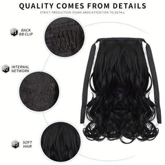 Long Curly Ponytail Clip In Hair Extension Natural Look