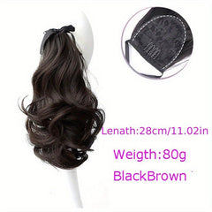 Long Curly Ponytail Clip In Hair Extension Natural Look