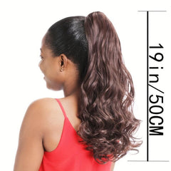 Long Curly Claw Ponytail Synthetic Clip In Hair Extensions for Party Use