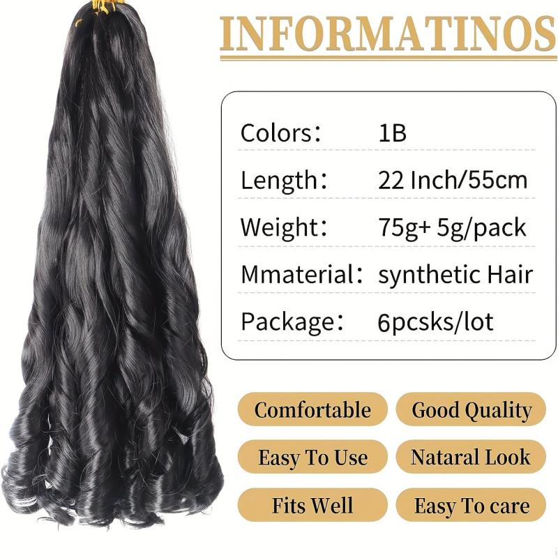 6 Packs French Curly Braiding Hair 55 88 Cm Loose Wave Spiral Curly Crochet Hair