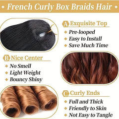 6 Packs French Curly Braiding Hair 55 88 Cm Loose Wave Spiral Curly Crochet Hair