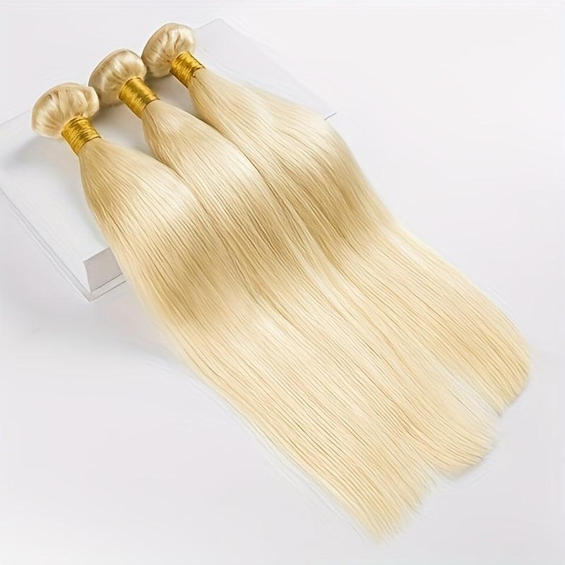 613 Straight Hair Bundles Blonde 10A Brazilian Virgin Human Hair