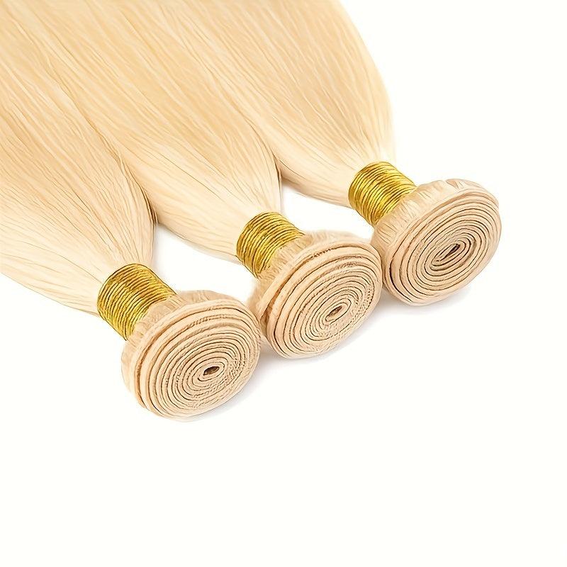 613 Straight Hair Bundles Blonde 10A Brazilian Virgin Human Hair