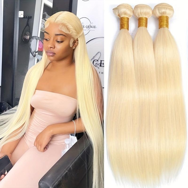 613 Straight Hair Bundles Blonde 10A Brazilian Virgin Human Hair