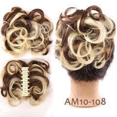 Messy Curly Synthetic Hair Extension Chignon Donut Roller Bun Hair Extensions