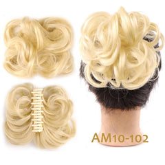 Messy Curly Synthetic Hair Extension Chignon Donut Roller Bun Hair Extensions