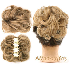 Messy Curly Synthetic Hair Extension Chignon Donut Roller Bun Hair Extensions