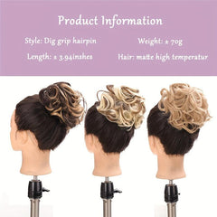 Messy Curly Synthetic Hair Extension Chignon Donut Roller Bun Hair Extensions