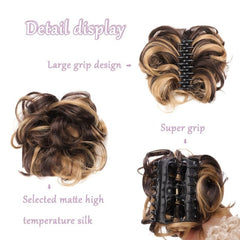 Messy Curly Synthetic Hair Extension Chignon Donut Roller Bun Hair Extensions