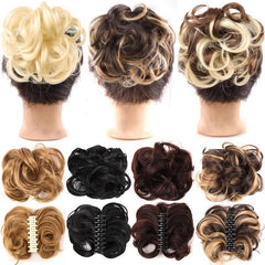 Messy Curly Synthetic Hair Extension Chignon Donut Roller Bun Hair Extensions