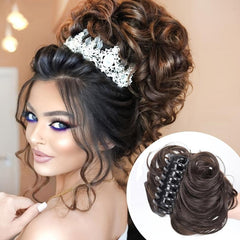 Messy Curly Synthetic Hair Extension Chignon Donut Roller Bun Hair Extensions