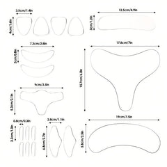 Reusable Silicone Facial Protection Sticker Pads, 11pcs