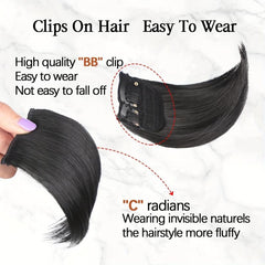 4 PCS Synthetic Hair Toppers for Women Invisible Clips Hair Extensions