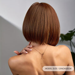 Short Bob Straight Hair Wigs 48 Cm for Women Synthetic Hair Wigs Daily Party Use