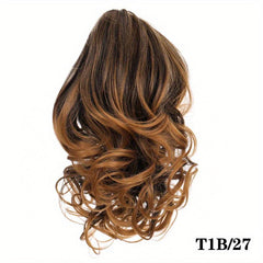Short Wavy Ponytail Extensions Claw Clip In Synthetic Hair Extensions
