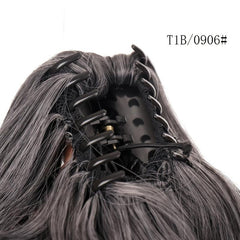Short Wavy Ponytail Extensions Claw Clip In Synthetic Hair Extensions