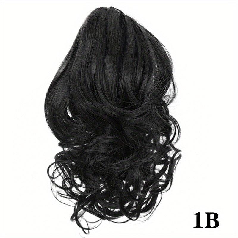 Short Wavy Ponytail Extensions Claw Clip In Synthetic Hair Extensions
