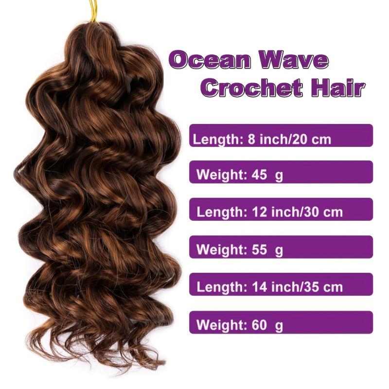 Synthetic Ocean Wave Crochet Hair Extensions