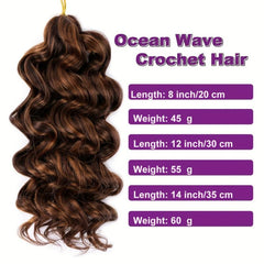 Synthetic Ocean Wave Crochet Hair Extensions