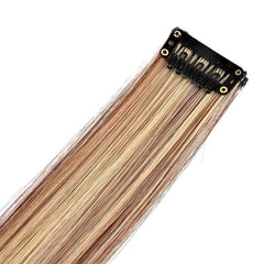 10pcs Brown Blonde Synthetic Clip in Hair Extensions 55 Long Hairpiece