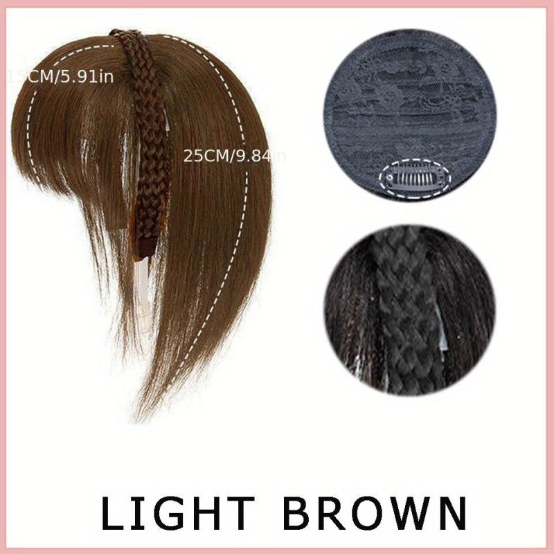 Synthetic Braid Headband Bangs Clip In Hair Extension Topper Hairpiece