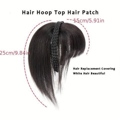 Synthetic Braid Headband Bangs Clip In Hair Extension Topper Hairpiece