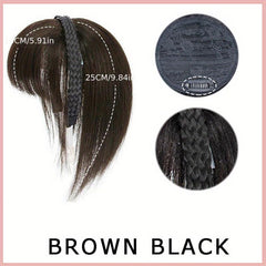 Synthetic Braid Headband Bangs Clip In Hair Extension Topper Hairpiece