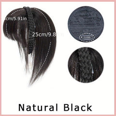 Synthetic Braid Headband Bangs Clip In Hair Extension Topper Hairpiece