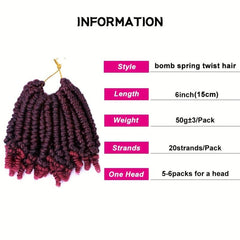 Curly Spring Twist Crochet Braids Hair Extensions for Women